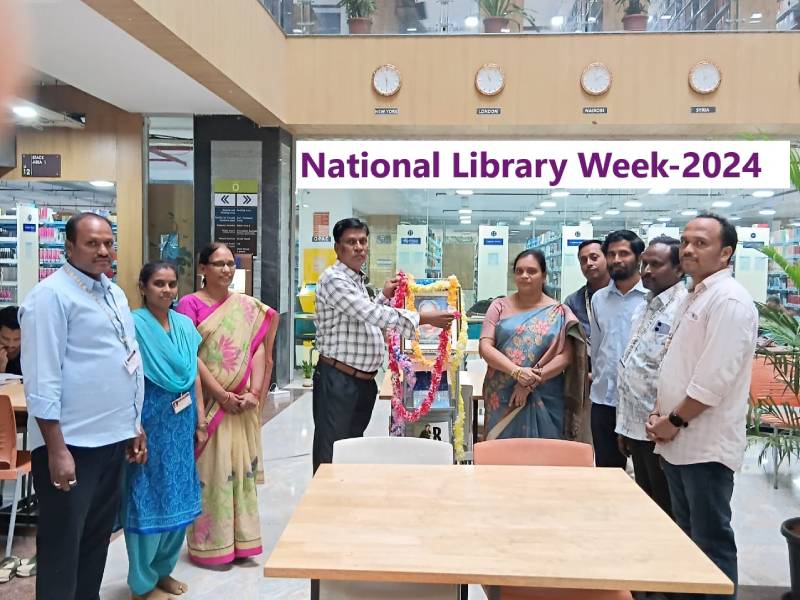 National Library Week is celebrated by Central Library K L Deemed to be University.